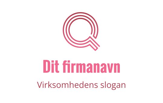 Moderne rosa og rød logo med en stilisert bokstav Q