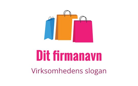 Fargerik logo design av handleposer med moderne og leken stil