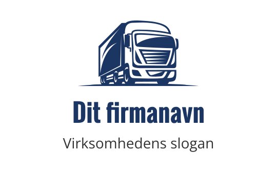 Fet blå lastebil logo design med rene linjer og moderne stil