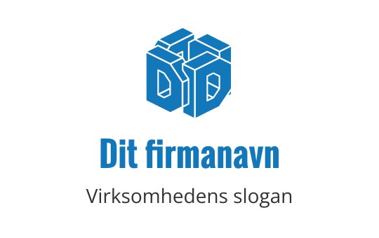 Moderne blå 3D kube logo design med sammenflettede former