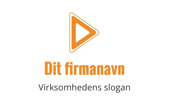 Moderne oransje spilleknapp logo design med fet typografi