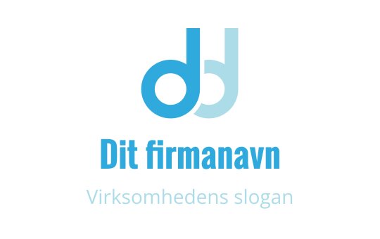 Moderne blå og lyseblå logo med stiliserte bokstaver d og b