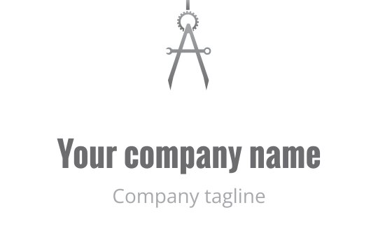 Minimalistisk logo med en kompass og stilisert bokstav A