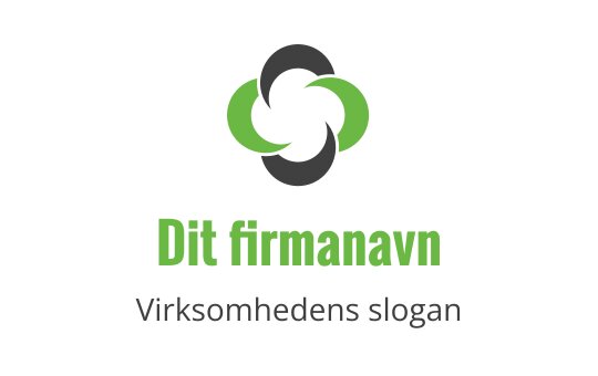 Moderne logo design med en sirkulær virvel i grønn og grå