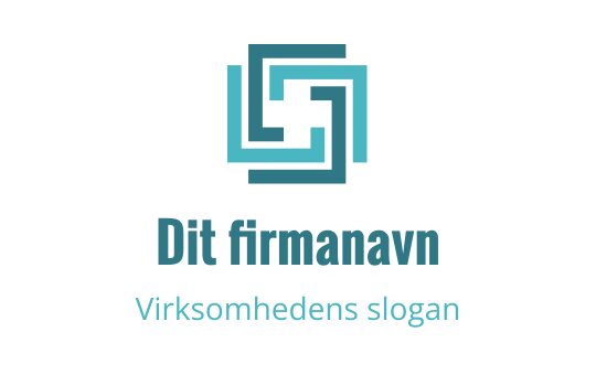 Moderne logo design i teal med sammenflettede geometriske former