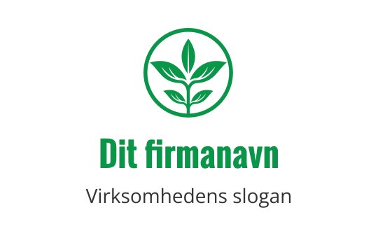 Moderne grønn logo med et sirkulært bladmotiv