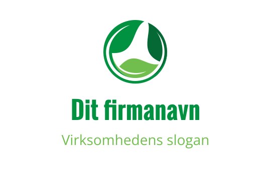 Moderne grønn logo design med sirkulær form og bladdelementer