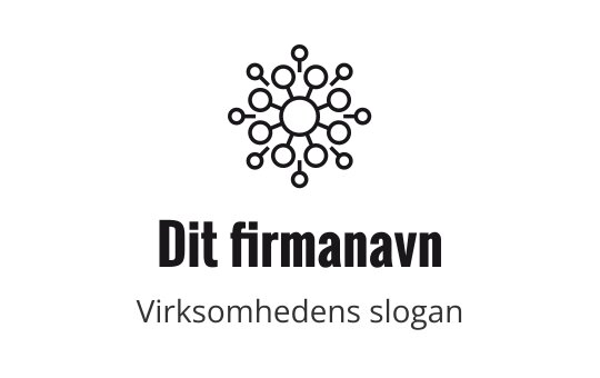 Moderne sirkulær logo med sammenkoblede noder og fet typografi