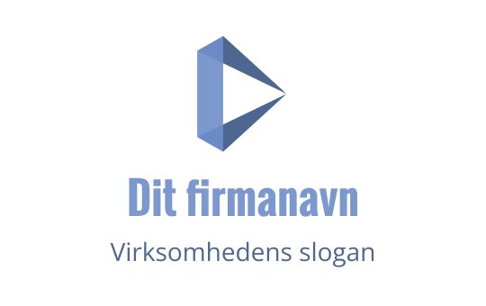 Moderne blå geometrisk logo med en trekantet form