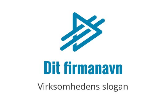 Moderne blå logo med dynamiske trekantformer og linjer