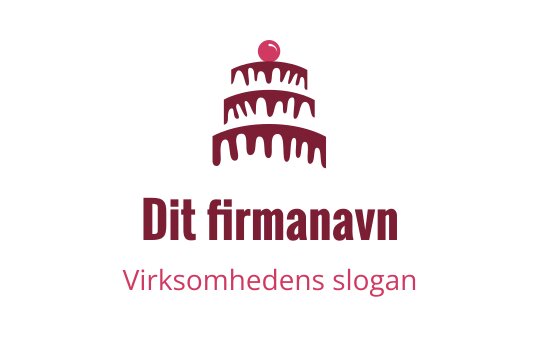 Elegant kake logo design med tre lag og dryppende glasur