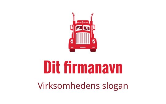 Fet rød lastebil logo design med fremtredende frontgrill og eksosrør