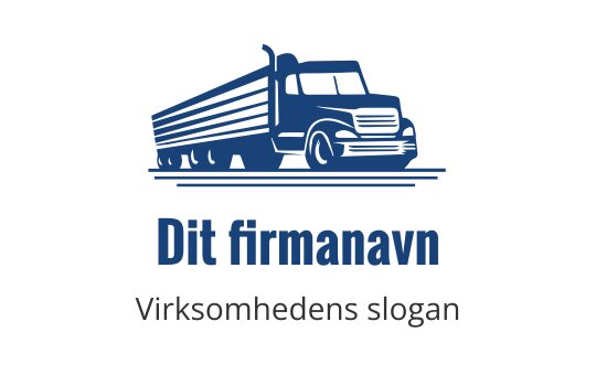 Moderne logo design av en dristig blå lastebil med strømlinjeformede linjer