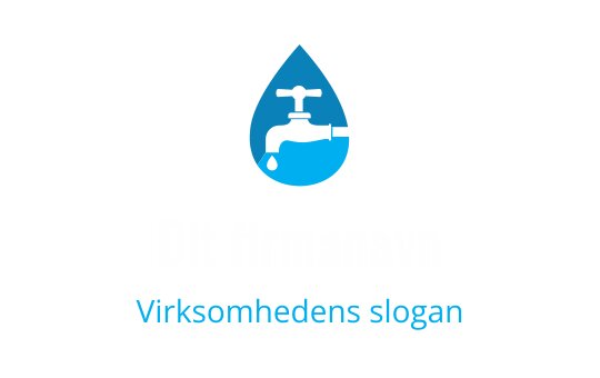 Moderne blå vanndråpe logo design med en kran og dråpe
