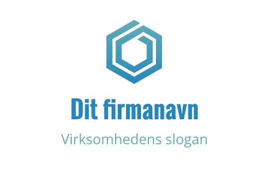 Moderne sekskantet logo design i gradient blåtoner