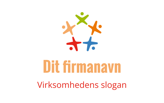 Fargerik logo med abstrakte menneskefigurer i en sirkulær oppstilling