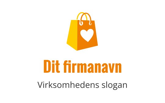 Moderne logo design for handlepose med hjertemotiv i oransje
