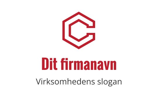 Moderne sekskantet logo design med en dristig rød bokstav C
