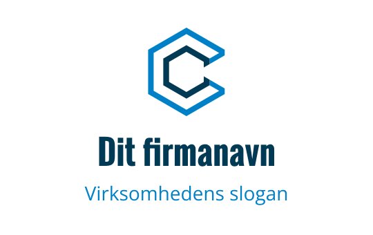 Moderne blå og svart logo med en stilisert bokstav C