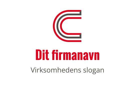 Moderne logo design med en stilisert rød og svart bokstav C