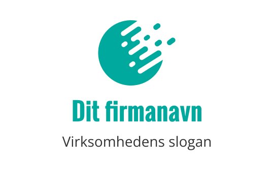 Dynamisk teal logo design med en sirkulær form og bevegelseslinjer