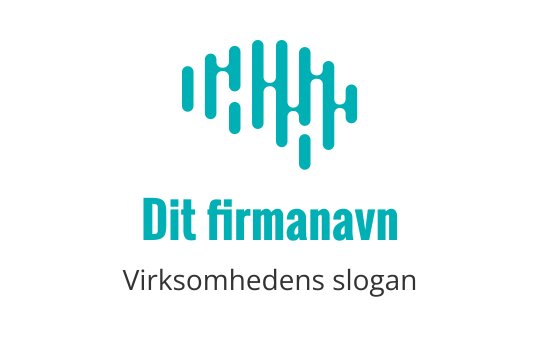 Moderne logo design med abstrakte blågrønne linjer i bølgemønster