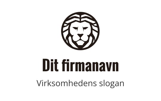 Moderne logo design med en dristig løvehode og detaljerte linjer