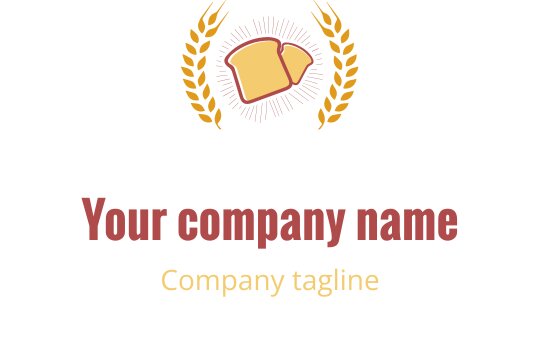 Varm logo design med et brød omringet av hveteaks