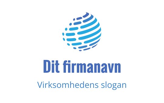 Moderne blå globus logo design med dynamiske stripete mønstre