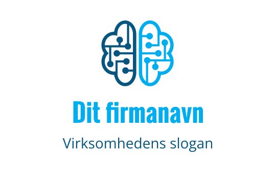 Moderne blå hjerne logo design med kretsmønstre