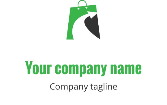 Limegrønn logo med en stilisert poseform