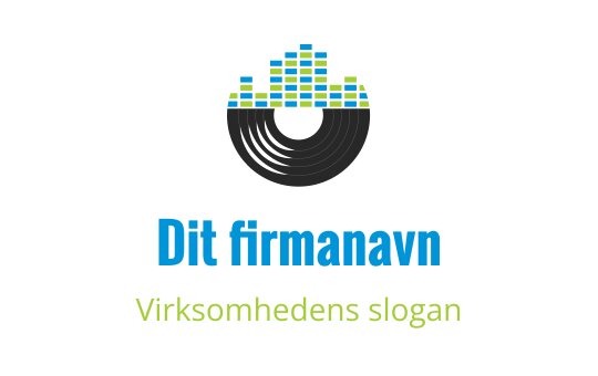 Moderne logo design med vinylplate og lydbølgeelementer