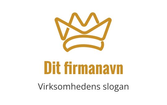 Elegant krone logo design i gull med moderne kontur