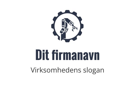 Moderne logo design med en robotarm i en tannhjulform