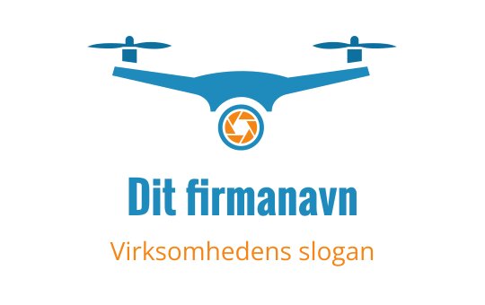 Moderne drone logo design med et kameralinse i sentrum