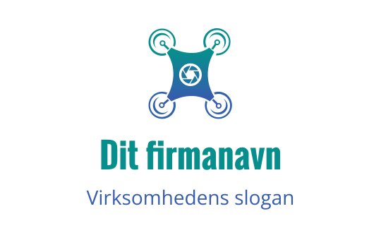 Moderne drone logo design med en teal og blå fargepalett