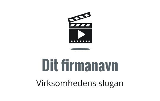 Moderne logo design av filmklapper med spilleknapp-element