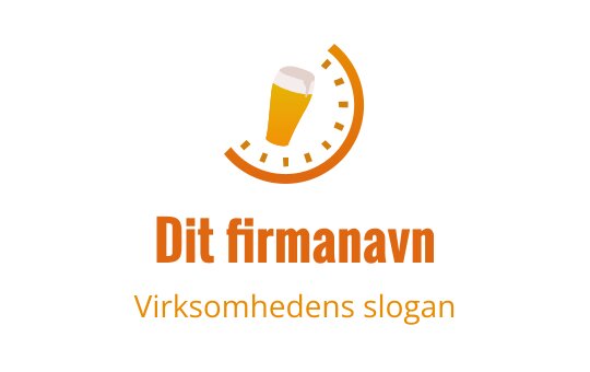 Moderne logo design med et ølglass og sirkulære klokkeelementer