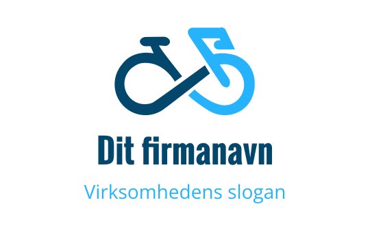 Moderne logo design for sykkel med et stilisert uendelighetssymbol