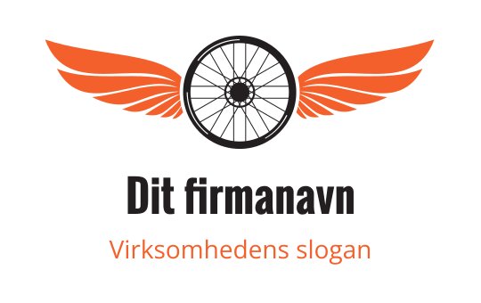 Moderne logo design med et hjul og oransje vinger