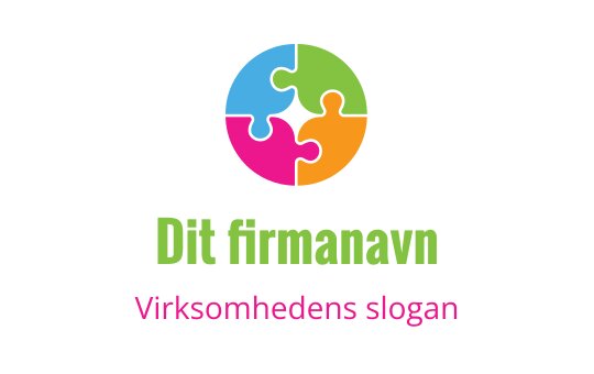 Fargerik puslespillbrikke logo design i en sirkulær oppstilling