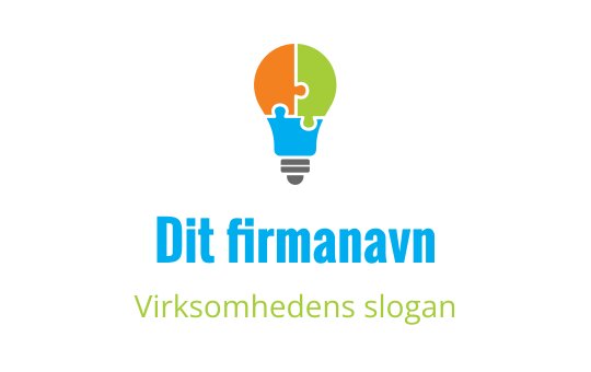 Fargerik lyspære logo design med puslespillbiter