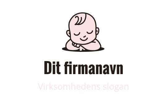 Lekent babylogo design med et rolig uttrykk og myke farger