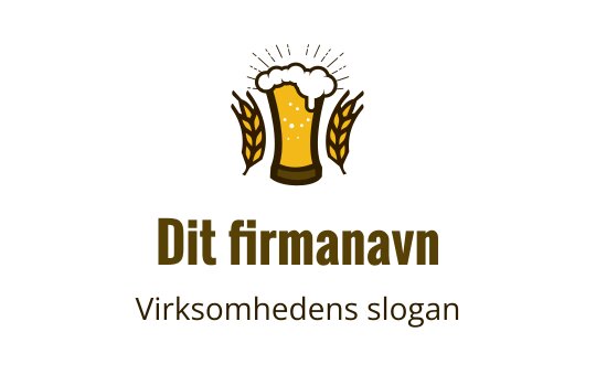 Fet ølkrus logo design med hvete og skummende topp