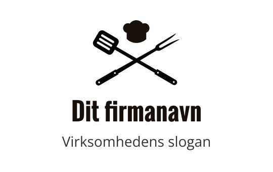 Moderne logo design med en kokkehatt over fet tekst