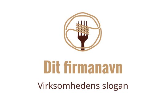 Kreativ logo med en gaffel sammenflettet i en sirkulær linje