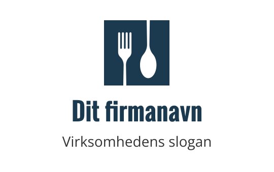 Moderne logo design med en gaffel og skje i en firkant