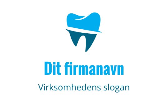 Creative tooth logo design with a blue hat and smiling expression