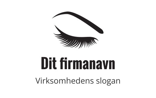 Elegant logo design med en stilisert kontur av øyevipper og øyenbryn