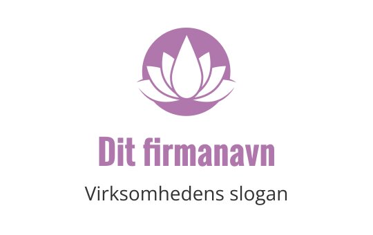 Elegant logo design av en lilla lotusblomst med runde kronblader